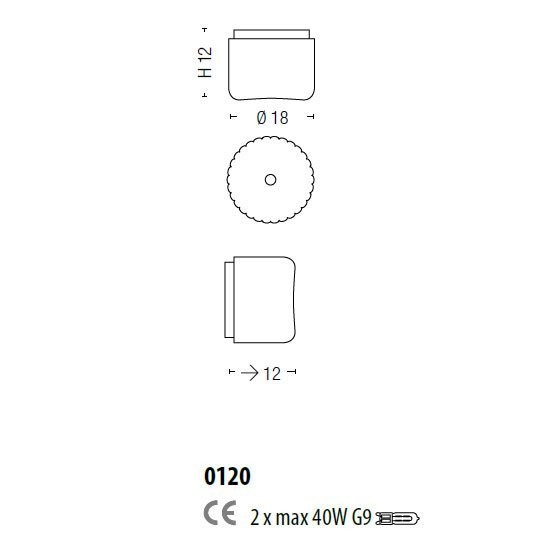 Настенно-потолочный светильник Sylcom Mask 0120 K AS Настенно-потолочный светильник Sylcom Mask 0120 K AS