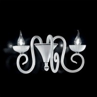 Бра IDL Baroque 449/2A white Murano glass withblack profiles Бра IDL Baroque 449/2A white Murano glass withblack profiles