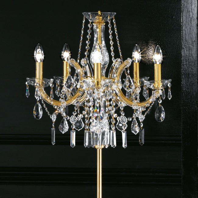 Торшер Masiero Ottocento VE 942 STL5 MT Half cut glass Торшер Masiero Ottocento VE 942 STL5 MT Half cut glass