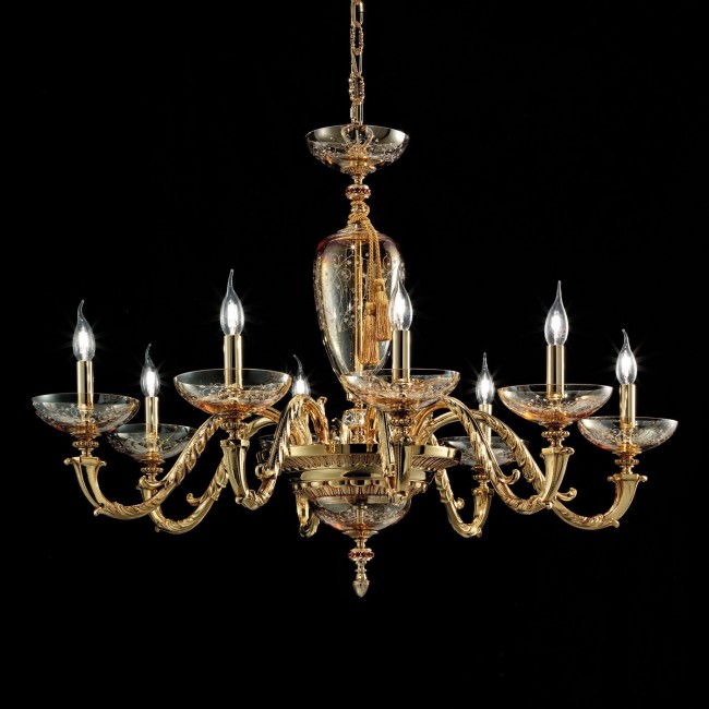 Люстра Euroluce Aida L8 Amber Люстра Euroluce Aida L8 Amber