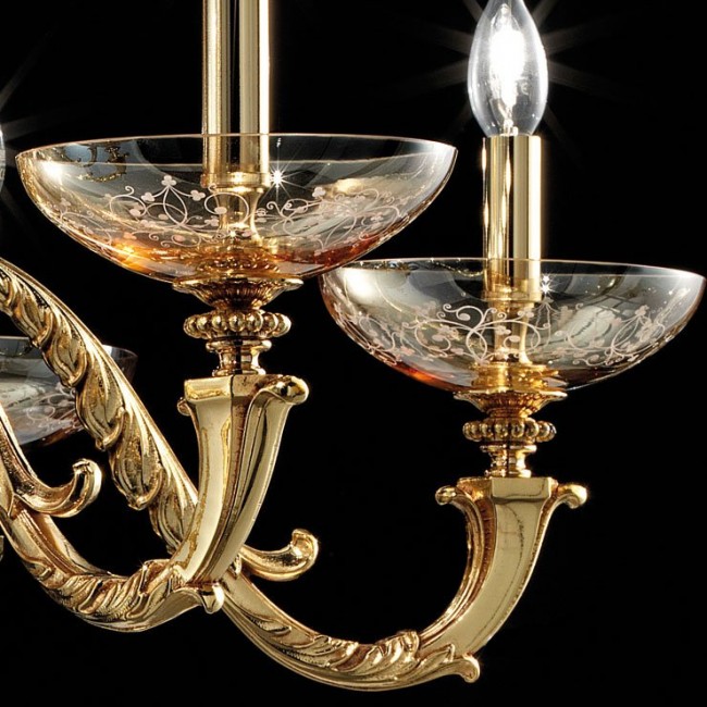 Люстра Euroluce Aida L8 Amber Люстра Euroluce Aida L8 Amber