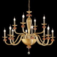 Люстра Euroluce Sheen L8+4 red Люстра Euroluce Sheen L8+4 red