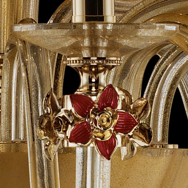 Люстра Euroluce Sheen L8+4 red Люстра Euroluce Sheen L8+4 red