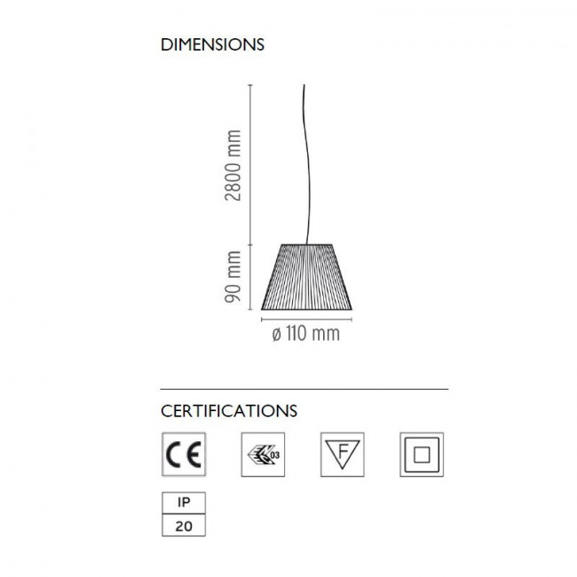Подвесной светильник Flos Romeo Babe S F6124000 Подвесной светильник Flos Romeo Babe S F6124000