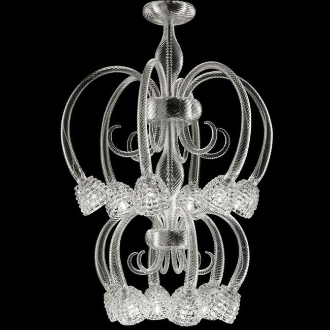 Потолочная люстра Barovier&Toso Quadri 5718/12/CC Потолочная люстра Barovier&Toso Quadri 5718/12/CC