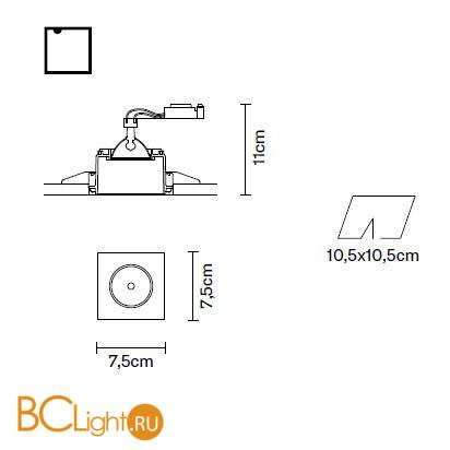 Встраиваемый спот (точечный светильник) Fabbian Tools F19 F02 01 Встраиваемый спот (точечный светильник) Fabbian Tools F19 F02 01