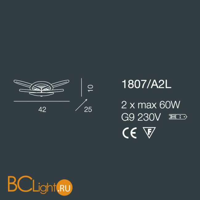 Настенный светильник Bellart Flair 1807/A2L 05/V01 Настенный светильник Bellart Flair 1807/A2L 05/V01