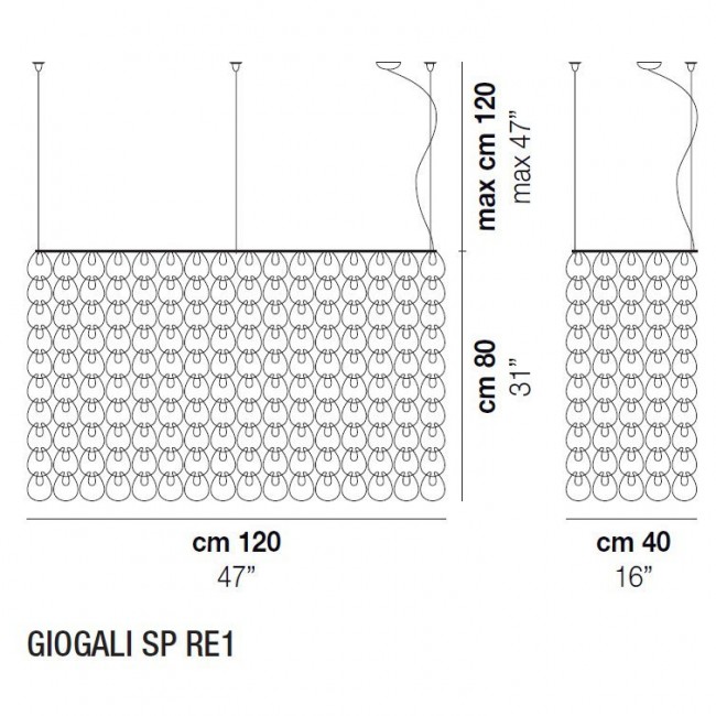 Подвесной светильник Vistosi Giogali SP RE1 E27 CR/TR CR Подвесной светильник Vistosi Giogali SP RE1 E27 CR/TR CR