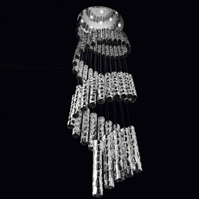 Потолочный светильник IDL Bamboo 423/66 chrome / completely chromed Murano Glass Потолочный светильник IDL Bamboo 423/66 chrome / completely chromed Murano Glass