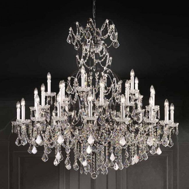 Люстра Beby Group Old style 3316/36 Black silver CUT CRYSTAL