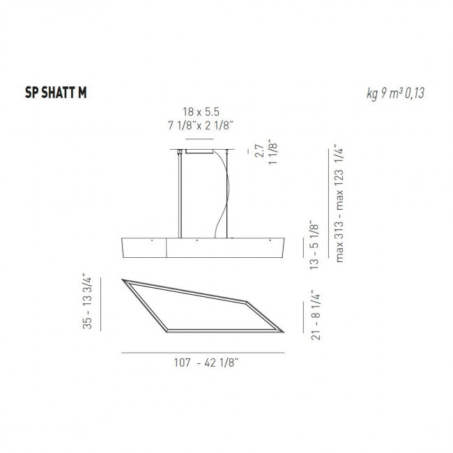 Подвесной светильник Axo Light Lightecture Shatter SP SHATT M SPSHATTMLEDBCXX