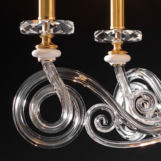 Люстра Euroluce Cloe L8 Gold Clear Люстра Euroluce Cloe L8 Gold Clear