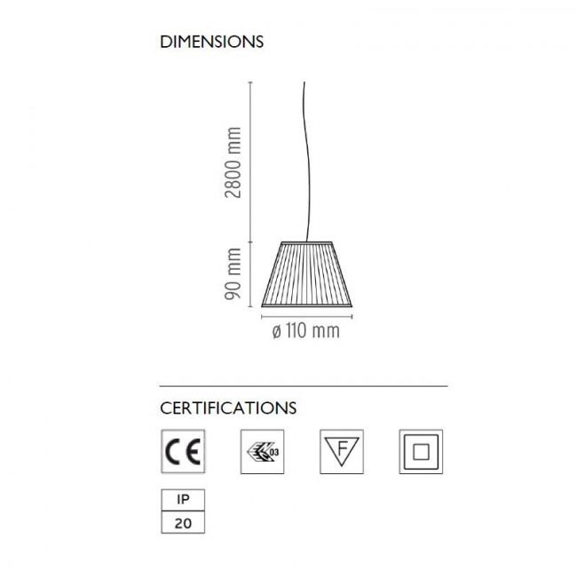 Подвесной светильник Flos Romeo Babe Soft S F6124007 Подвесной светильник Flos Romeo Babe Soft S F6124007
