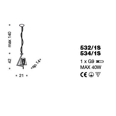 Подвесной светильник IDL Prestige 534/1S black nickel Подвесной светильник IDL Prestige 534/1S black nickel