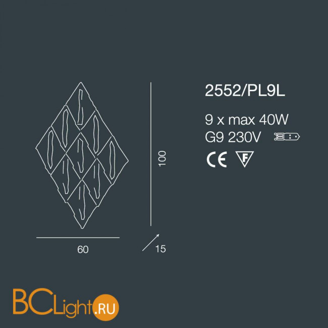 Настенно-потолочный светильник Bellart Alaska 2552/PL9L 04/V03