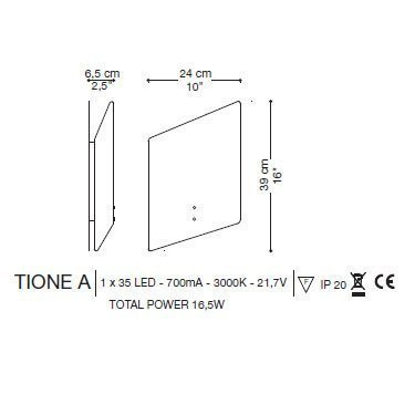 Настенный светильник La Murrina Tione A LED DD-3S