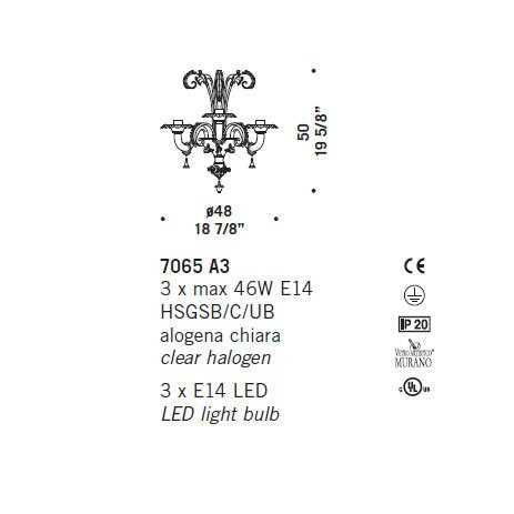 Бра De Majo 7065 A3 070650A03 Бра De Majo 7065 A3 070650A03