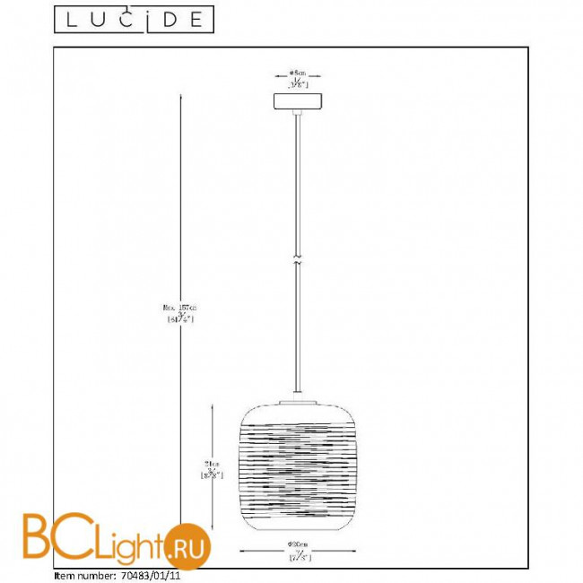 Подвесной светильник Lucide Eryn 70483/01/11 Подвесной светильник Lucide Eryn 70483/01/11