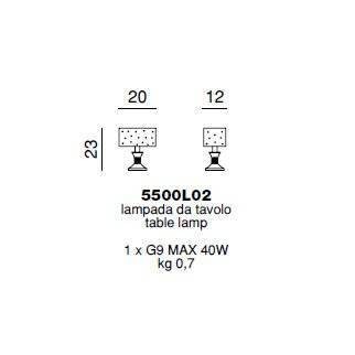 Настольная лампа Beby Group Crystal dream 5500L02 Chrome White Swarovski