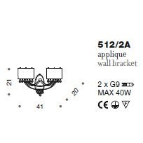 Бра IDL Crystal blade 512/2A Chrome Бра IDL Crystal blade 512/2A Chrome