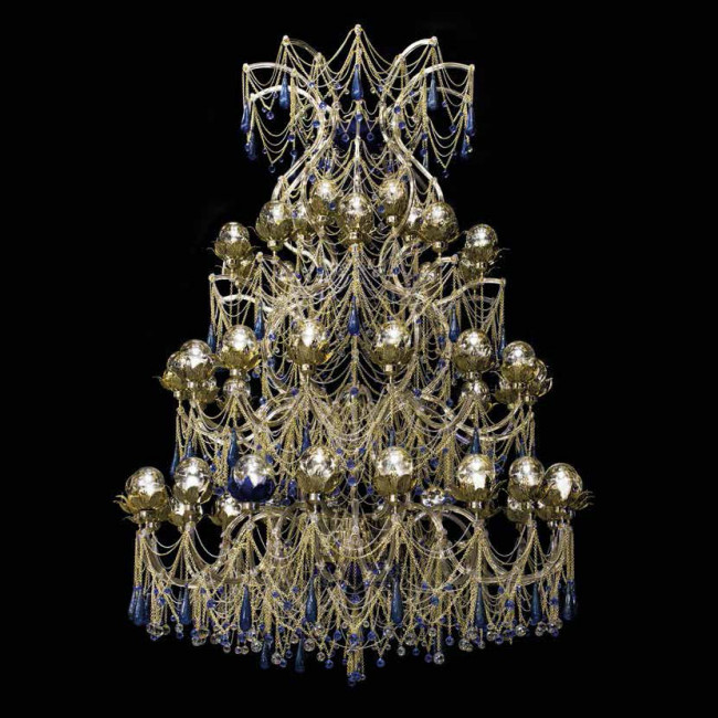 Люстра Beby Group Beby Resort 3400B01 Light Gold Blue Orchid Sapphire Люстра Beby Group Beby Resort 3400B01 Light Gold Blue Orchid Sapphire