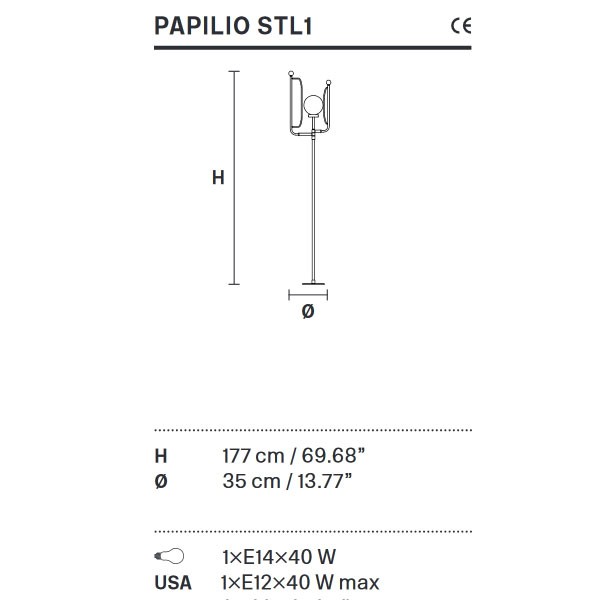 Торшер Masiero Papilio STL1 V91