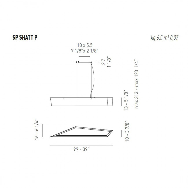 Подвесной светильник Axo Light Lightecture Shatter SP SHATT P SPSHATTPLEDBCXX
