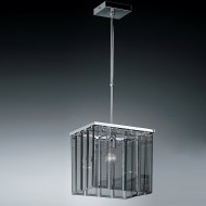 Подвесной светильник IDL Roma 359/1SP chrome / smoke grey with engraving Подвесной светильник IDL Roma 359/1SP chrome / smoke grey with engraving