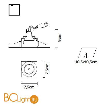 Встраиваемый спот (точечный светильник) Fabbian Tools F19 F04 01 Встраиваемый спот (точечный светильник) Fabbian Tools F19 F04 01