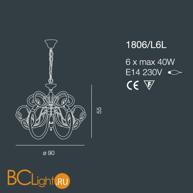 Люстра Bellart Vanity 1806/L6L 05/V01