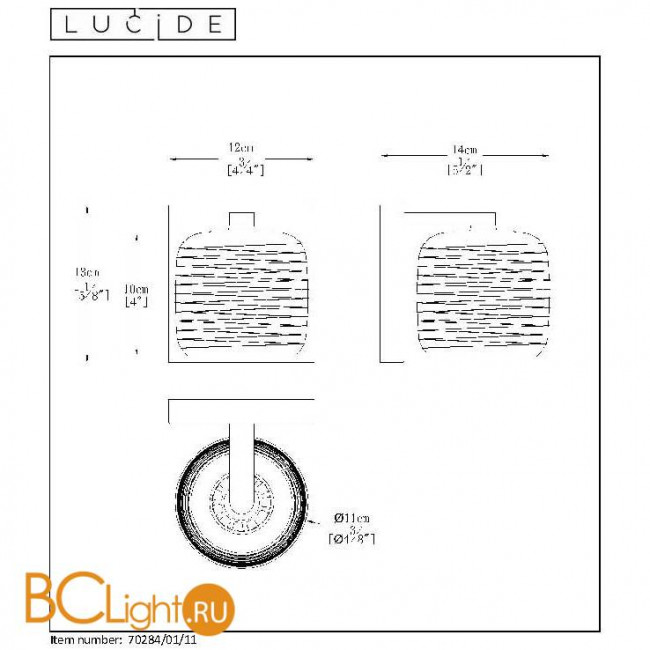 Настенный светильник Lucide Eryn 70284/01/11 Настенный светильник Lucide Eryn 70284/01/11