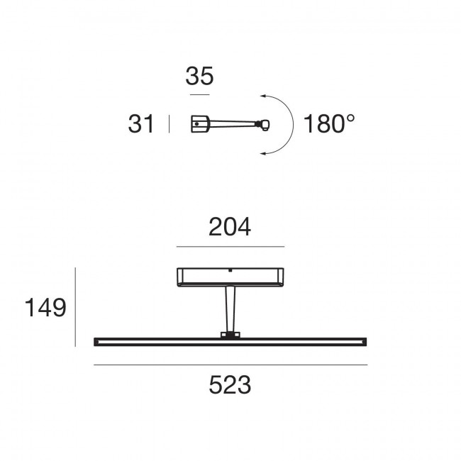 Настенный светильник Linea Light Straight 8208 Настенный светильник Linea Light Straight 8208