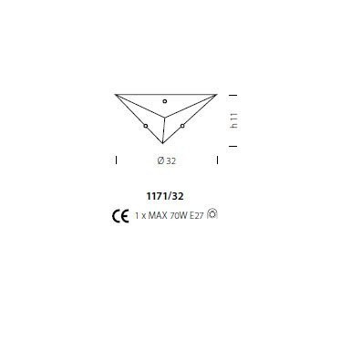 Настенно-потолочный светильник Sylcom Memmo 1171/32 D ORO Настенно-потолочный светильник Sylcom Memmo 1171/32 D ORO