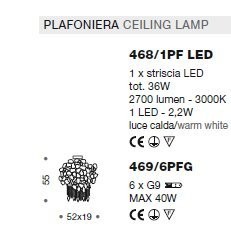 Потолочный светильник IDL Corten 468/1PFLED brown corten with light gold chains Потолочный светильник IDL Corten 468/1PFLED brown corten with light gold chains