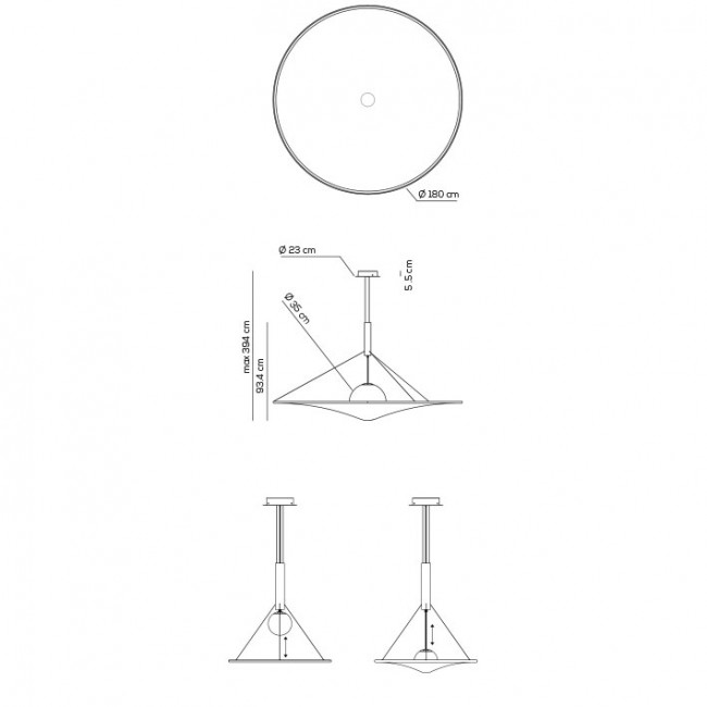 Подвесной светильник Axo Light Manto SP MAN 180 GR XX LED Подвесной светильник Axo Light Manto SP MAN 180 GR XX LED