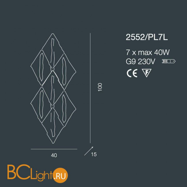Настенно-потолочный светильник Bellart Alaska 2552/PL7L 04/V01 Настенно-потолочный светильник Bellart Alaska 2552/PL7L 04/V01