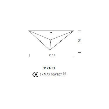 Настенно-потолочный светильник Sylcom Memmo 1171/52 D GR.A Настенно-потолочный светильник Sylcom Memmo 1171/52 D GR.A