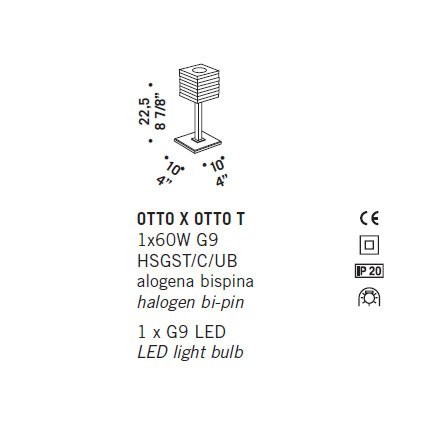 Настольная лампа De Majo OTTO X OTTO T 0OTTO0T00 Настольная лампа De Majo OTTO X OTTO T 0OTTO0T00