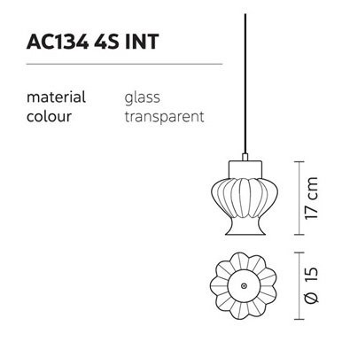 Стеклянный подвесной элемент Karman Ceraunavolta AC134 4S INT Стеклянный подвесной элемент Karman Ceraunavolta AC134 4S INT