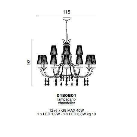 Люстра Beby Prestige 0180B01 Chrome 024 Half Cut Plaque Люстра Beby Prestige 0180B01 Chrome 024 Half Cut Plaque