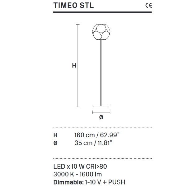 Торшер Masiero Timeo STL G14