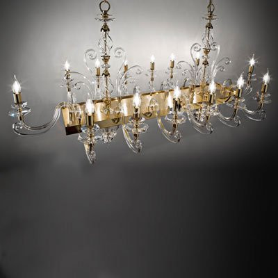 Люстра Euroluce Alicante Axis 14 Gold Clear