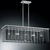 Подвесной светильник IDL Roma 359/5S chrome / smoke grey with engraving Подвесной светильник IDL Roma 359/5S chrome / smoke grey with engraving