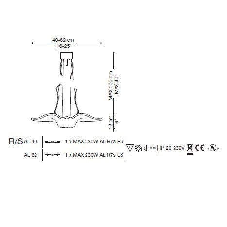 Подвесной светильник La Murrina Albatros - S/R Grande DB-3S Подвесной светильник La Murrina Albatros - S/R Grande DB-3S