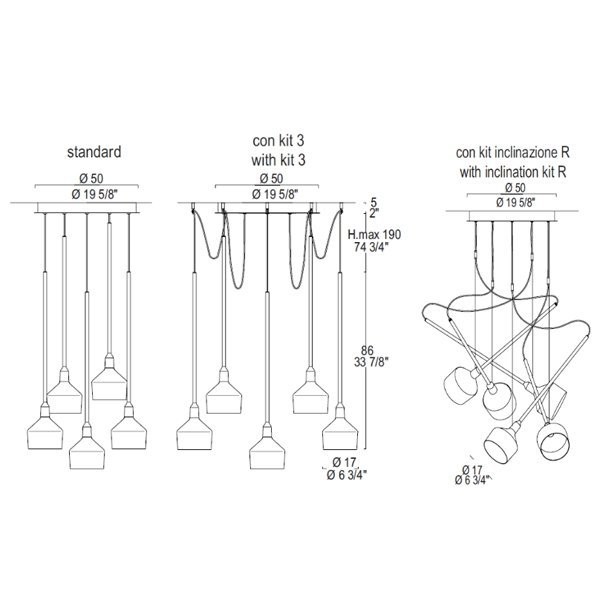 Подвесной светильник Leucos BEAMER 17 S5 0003608 Подвесной светильник Leucos BEAMER 17 S5 0003608