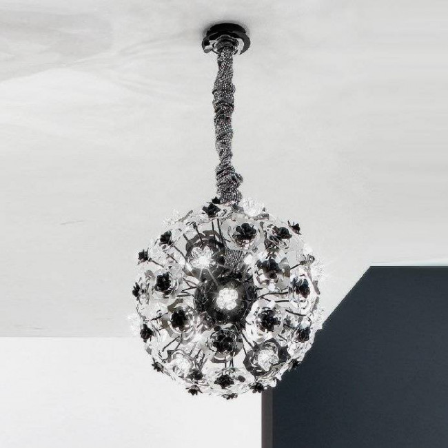 Подвесной светильник Masca Vie en Rose 1839/SF Nero nichel / Glass 525 Подвесной светильник Masca Vie en Rose 1839/SF Nero nichel / Glass 525