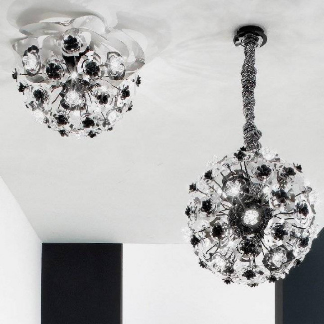 Подвесной светильник Masca Vie en Rose 1839/SF Nero nichel / Glass 525 Подвесной светильник Masca Vie en Rose 1839/SF Nero nichel / Glass 525