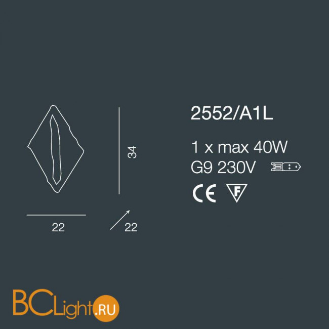 Настенно-потолочный светильник Bellart Alaska 2552/A1L 04/V03 Настенно-потолочный светильник Bellart Alaska 2552/A1L 04/V03