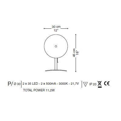 Настольная лампа La Murrina Pallene P LED DD-3S