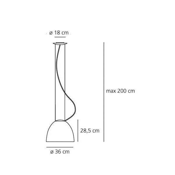 Подвесной светильник Artemide Nur Gloss mini Halo Nero A244910 Подвесной светильник Artemide Nur Gloss mini Halo Nero A244910